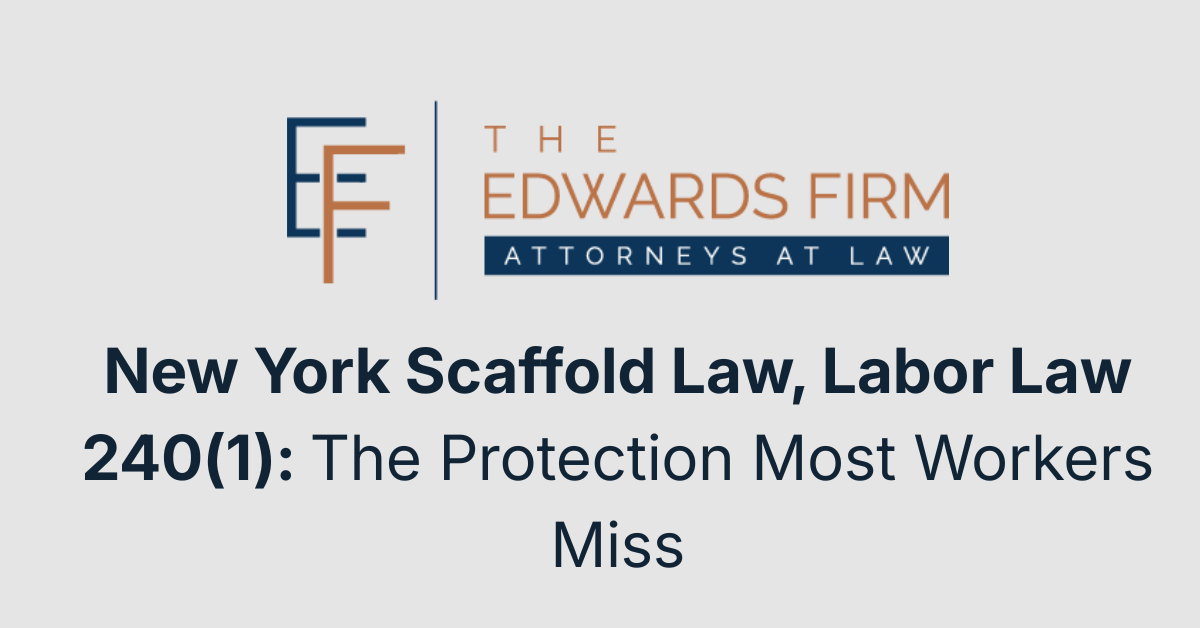 New York Scaffold Law Labor Law 240(1)